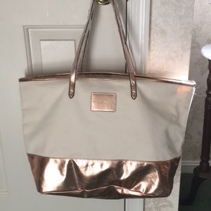 🛍🎁 Victoria Secret Tote Cream and Rose Gold
